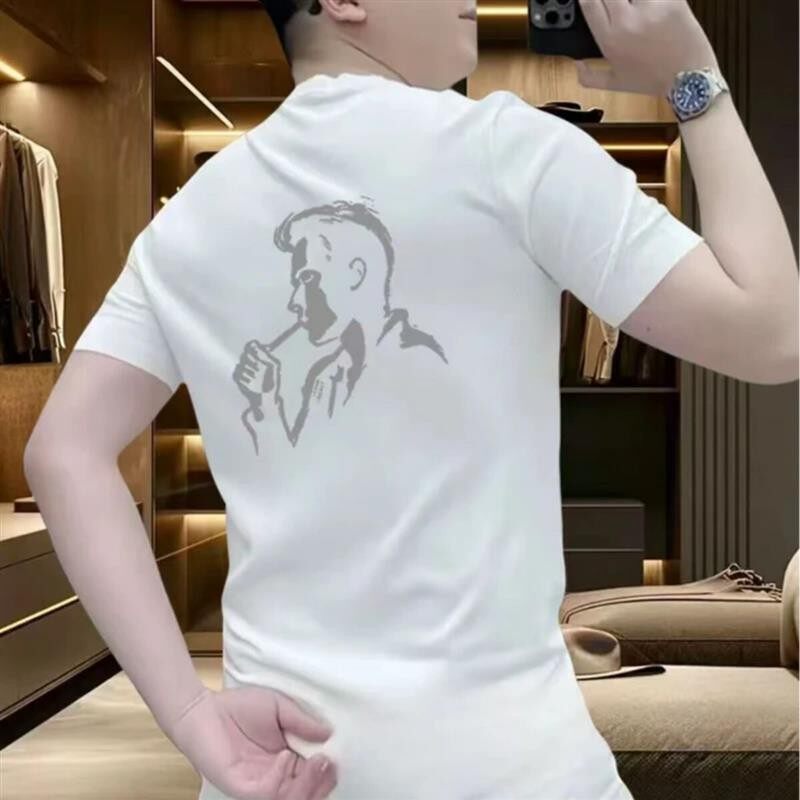 晟荣品优新款纯棉短袖常规款通用圆领短袖T恤轻奢设计师男女款
