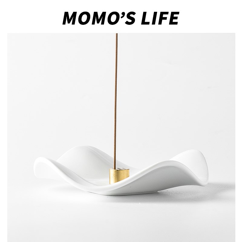 设计感不规则插香底座侘寂风高级感香插香盘香托焚香托盘送礼摆件