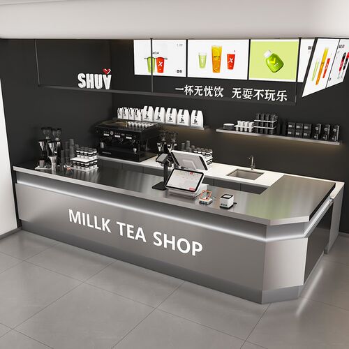 不锈钢奶茶店吧台桌台球厅前台接待台咖啡店餐厅汉堡蛋糕店收银台