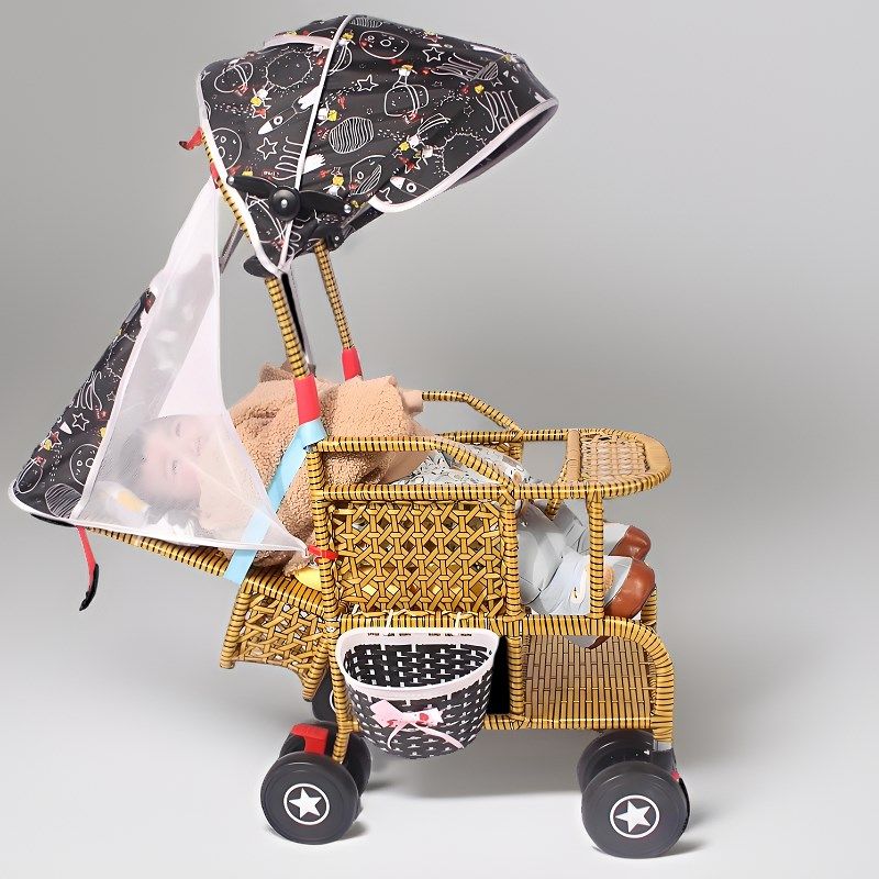 夏季轻便竹藤推车仿藤推车藤编车宝宝小推车婴儿藤椅小孩儿童竹子,婴童用品,四轮推车,淘宝优惠券,粉丝福利购,淘宝优惠卷