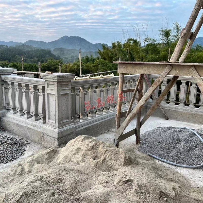 栏杆扶手护栏立柱阳台水泥中式浇筑花瓶柱别墅模型模具