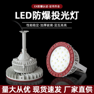 防爆灯led仓库厂房专用加油站照明灯100W工业工矿灯隔爆型投光灯