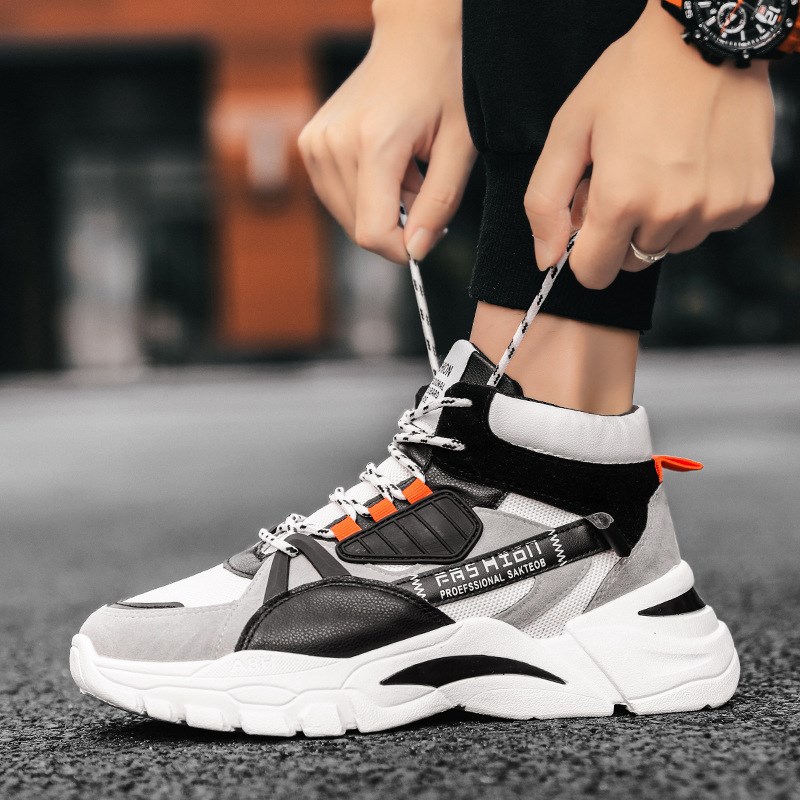 男鞋运动鞋2025男生新款透气老爹鞋韩版潮流学生百搭男士休闲鞋子