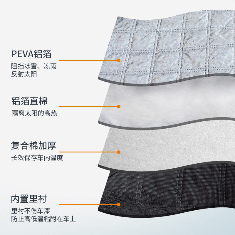 汽车前挡风玻璃防雪罩加厚遮阳帘车窗防冻遮雪板冬季用防霜外盖布