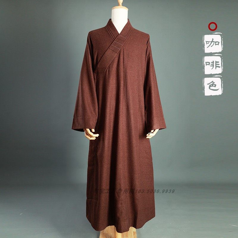 新面料秋冬季长褂僧服保暖毛呢春秋加厚祥仁大褂短褂僧袍师父僧衣