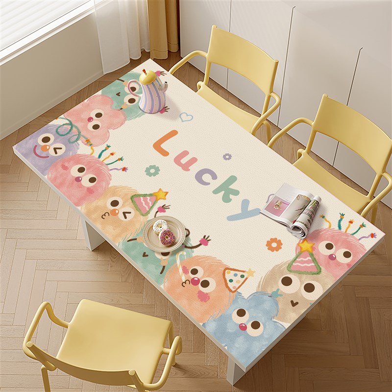 卡通桌布餐桌垫防油防水免洗学习书桌垫防烫垫茶几垫桌面保护垫子