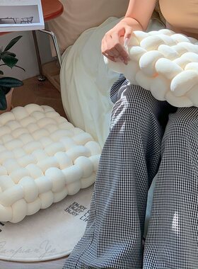 网红方便面编织垫地上坐垫椅垫懒人沙F发抱枕靠垫卧室飘窗榻榻米