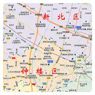 常州市地图2024地图定制行政交通地形城区街道办公室