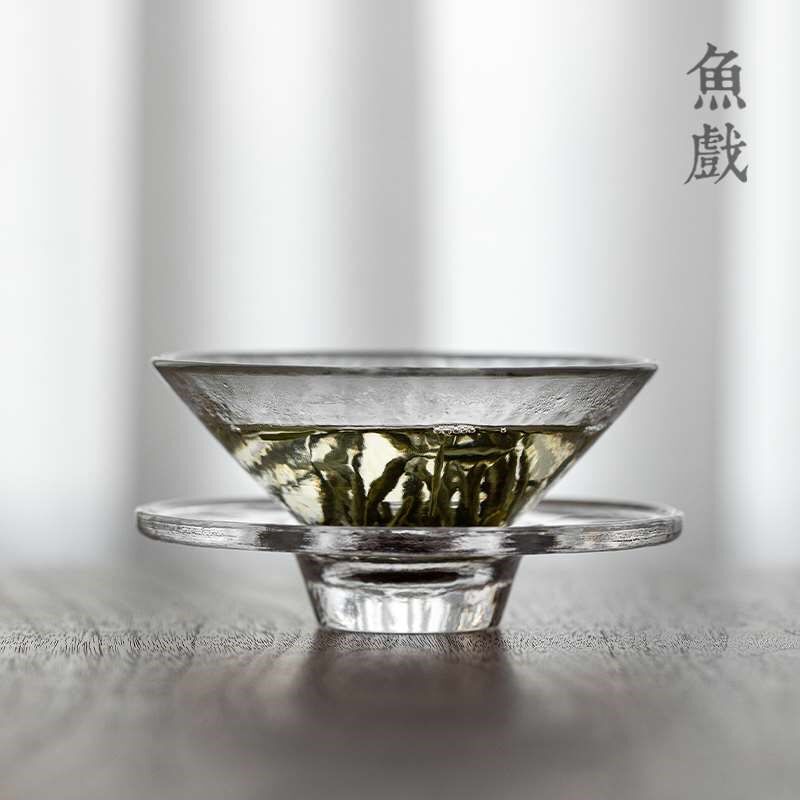 玻璃茶盏主人杯单杯仿古大u号斗笠杯绿茶点茶碗功夫茶具泡茶茶艺