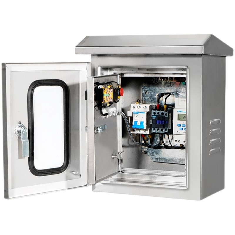 户外不锈钢时间控制箱q增氧泵风机定时器大功率时控开关路灯配电