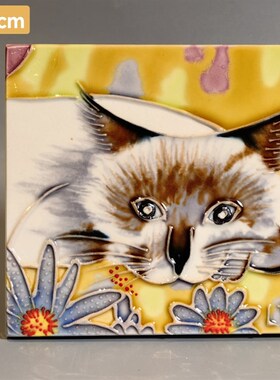 莱廷立体手绘瓷板画挂画新年圣诞礼物公司年会纪念品小摆件茶杯垫
