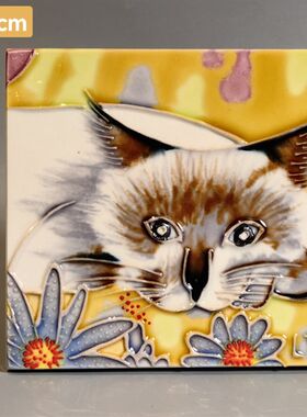 莱廷立体手绘瓷板画挂画新年圣诞礼物公司年会纪念品小摆件茶杯垫