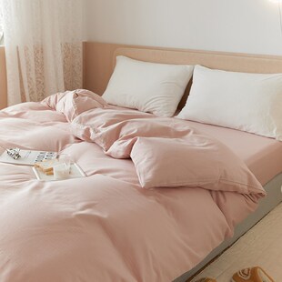 全棉双层纱单被套A类纯棉简约纯色被罩150x200x230cm单人四季 可用