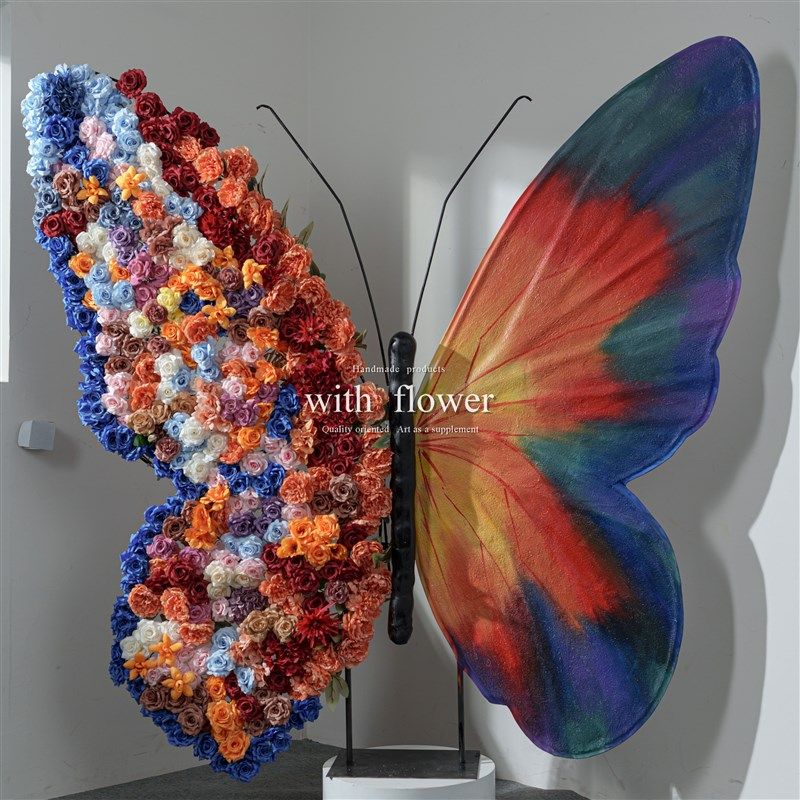 巨型蝴蝶合集花伴纸艺店铺装饰氛围布置拍照打卡铁艺网红仿真道具,商业/办公家具,商业美陈,淘宝优惠券,粉丝福利购,淘宝优惠卷