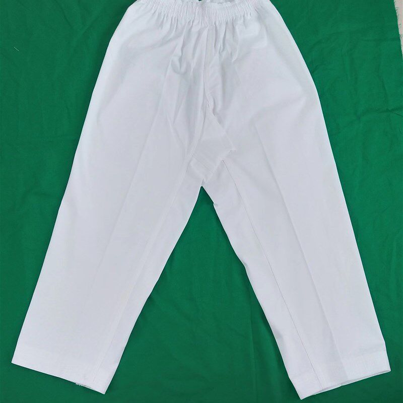 新款白领跆拳道服涤棉斜纹儿童成人男女长袖跆拳道服定制