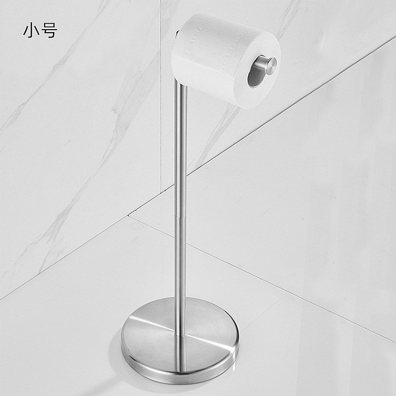 别墅落地置物架酒店立式浴巾架移动304不锈钢厕纸架大理石挂衣帽