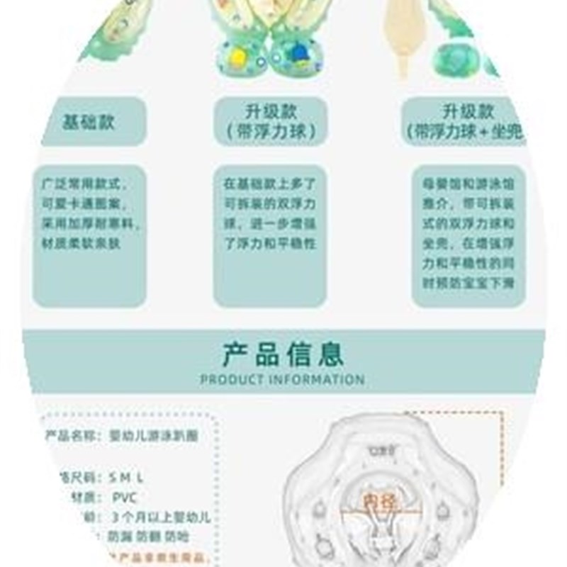 宝宝游泳圈腋下家用背带式婴儿泳圈趴圈初生四个月W三个月儿童新
