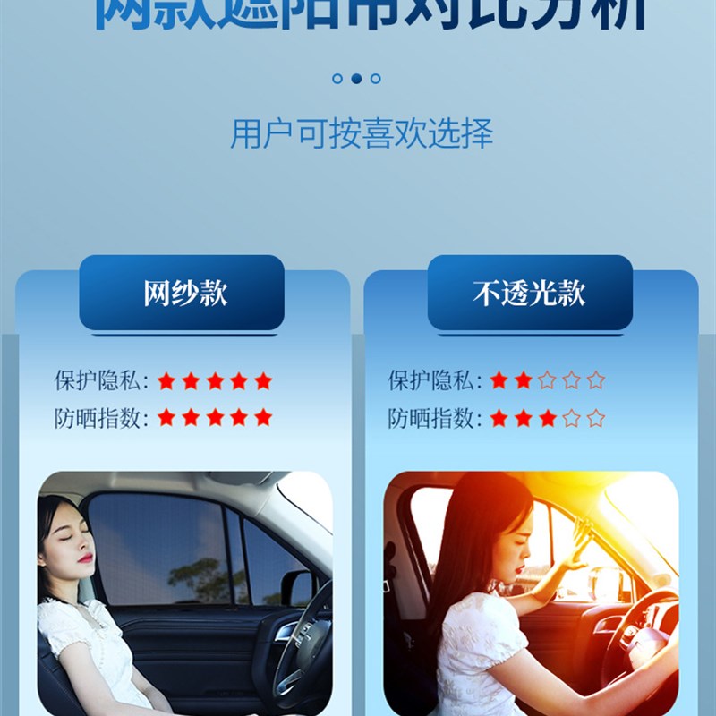 定制这种车型卡式磁性窗帘全遮纱网遮阳挡遮光板可以折叠专车