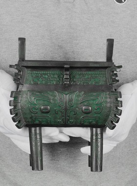 纯铜青铜鼎摆件招财鼎家居饰品摆件工艺品办公室客厅装饰品鼎摆件