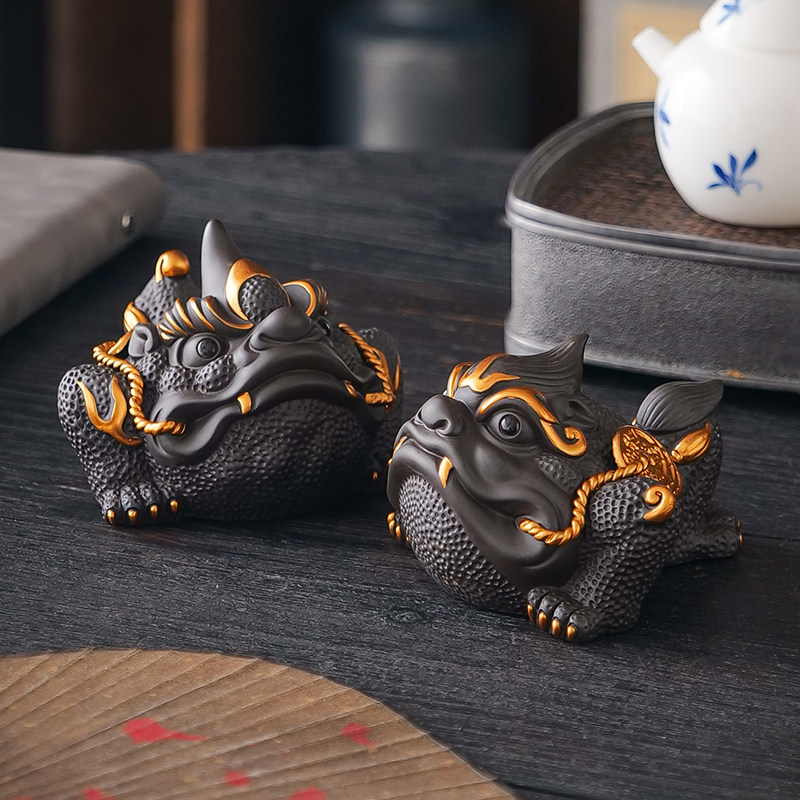 豪跃紫砂金蟾茶宠摆件精品可养茶桌茶台摆件饰品高档招财蟾蜍茶具,餐饮具,茶宠摆件,淘宝优惠券,粉丝福利购,淘宝优惠卷