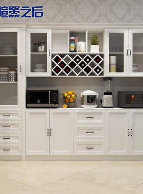 大容量餐边柜现代简约餐厅s酒柜碗柜简易橱柜多功能收纳柜子G-204