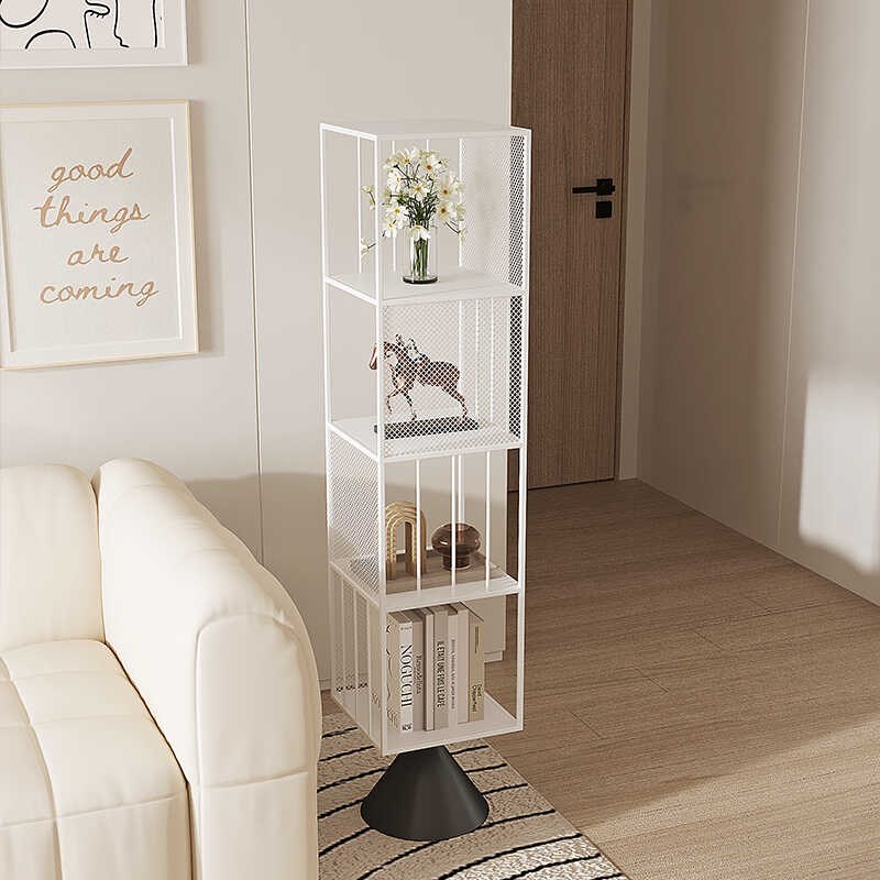 客厅书架落地置物架儿童转角简易卧室电视旁小书柜铁艺玩具收纳架