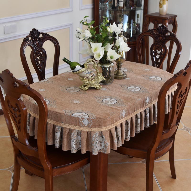 欧式餐桌布艺台布正方形方桌家用茶几套罩客厅布枱布网红餐桌布套