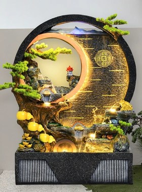 招财欧式假山流水喷泉水幕墙公司装饰摆件流水墙别墅鱼池庭院造景