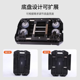 折叠小拖车搬运手推车平板车拉货手拉车家用便携行李车静音拉杆车