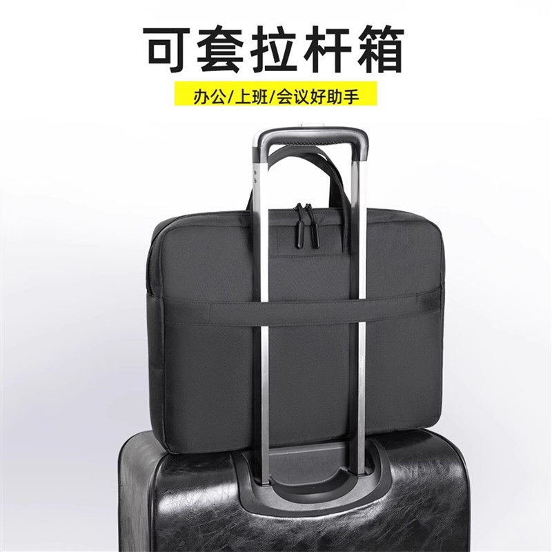 拉杆电脑包拉杆带出差公文包男士商务包大容量手提袋帆布包大容量