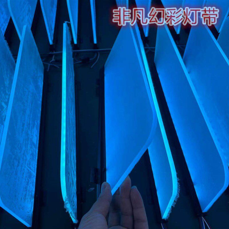 酒吧清吧KTeV健身动感单车房LED侧光源亚克力导光板跑马流水发光