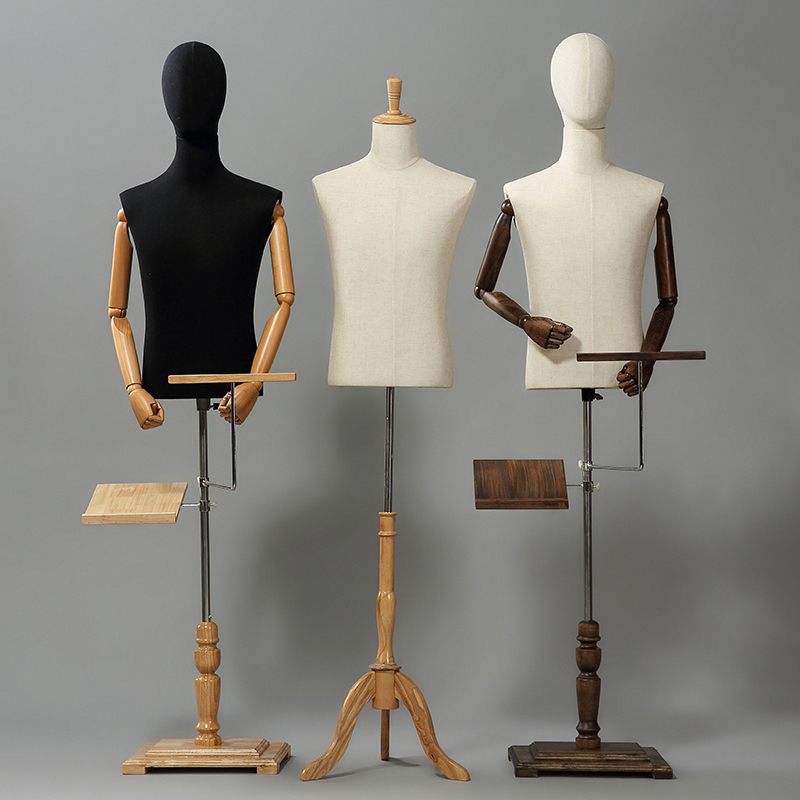 服装模特道具半身包布人台展示架服装店橱窗全身男士模特架带头