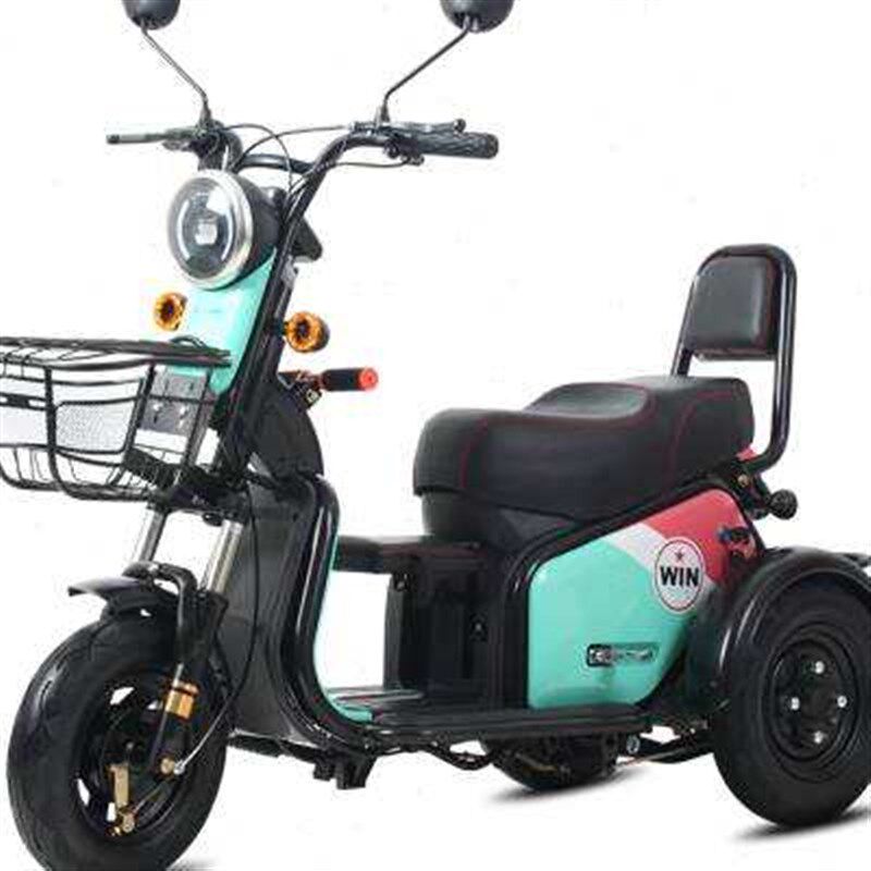 电动三轮车家用小型女士时尚新款代步车接孩子迷你带棚代步车