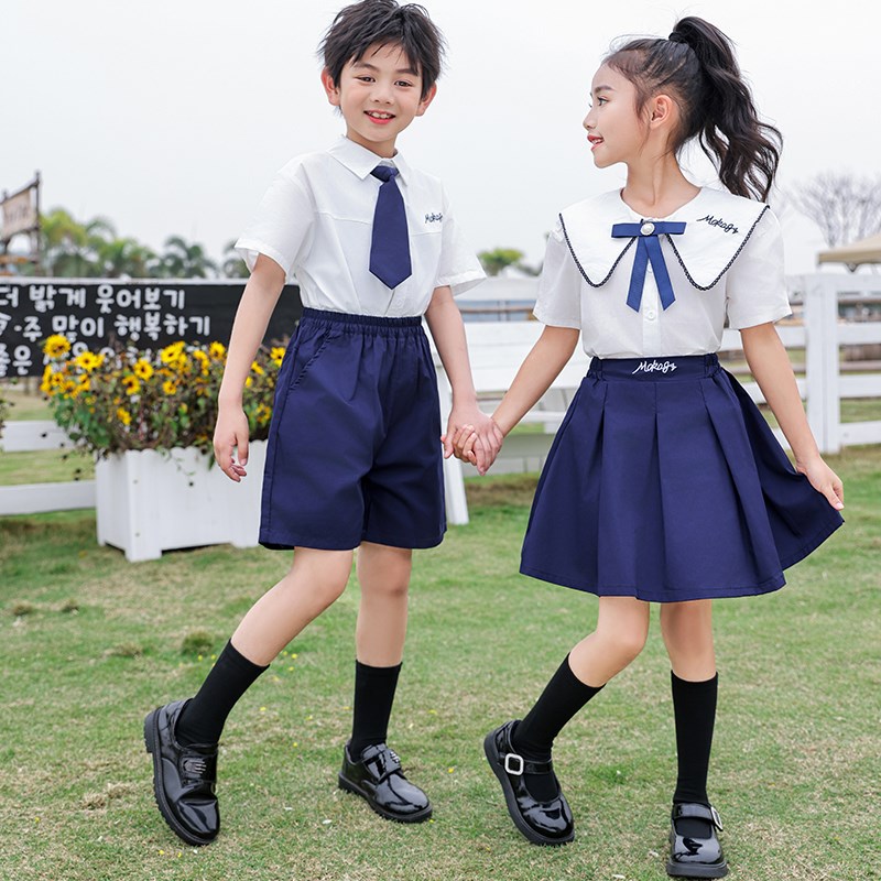 幼儿园园服夏装儿童大班毕业照演出套装学院风小学生合唱班服校服