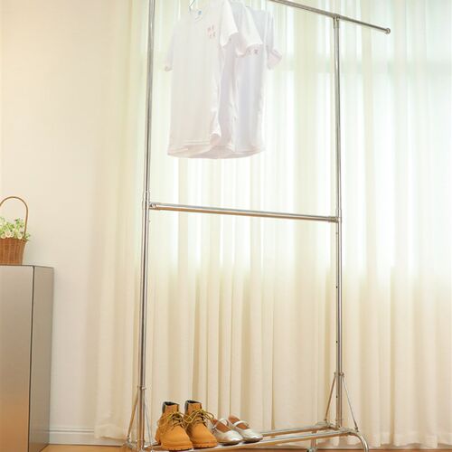 加厚Sus304不锈钢r晾衣架上下双层可调晾衣架移动阳台伸缩晾衣架