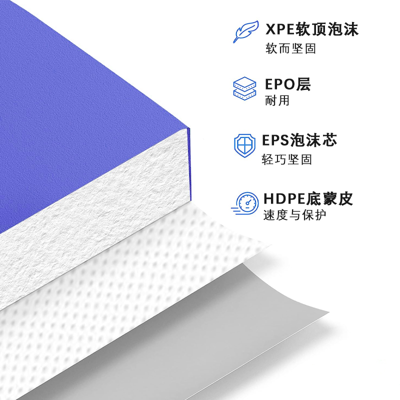 儿童成人趴板冲浪板划水水上滑板滑水板软海边玩耍浮板平衡板安全