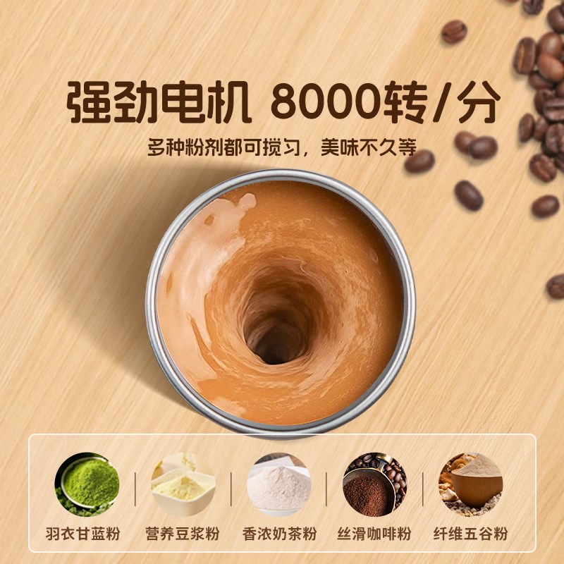 电动搅拌杯2024新款全自动咖啡杯充电款豆浆奶粉摇摇杯带吸管水杯