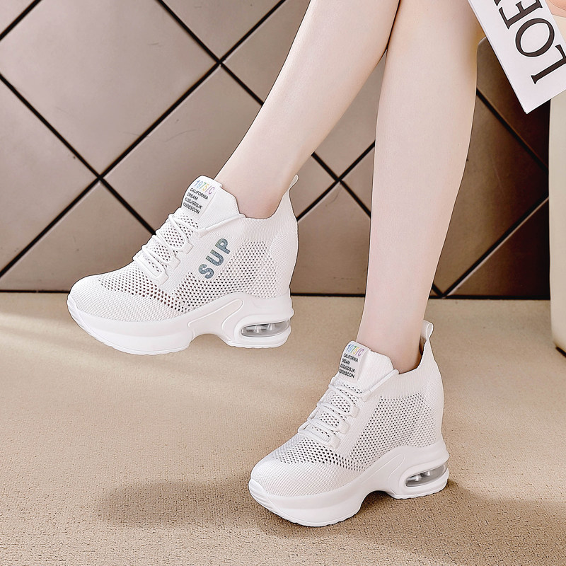内增高网面小白鞋女鞋2024新款夏季厚底百搭软底轻便透气帆布鞋,女鞋,帆布鞋,淘宝优惠券,粉丝福利购,淘宝优惠卷