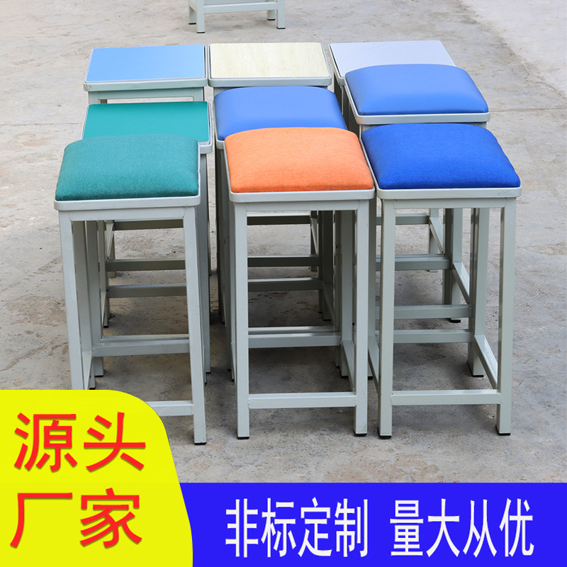 软包面车间工作椅子工厂流水线操作防静电M方凳加高铁凳子学校培