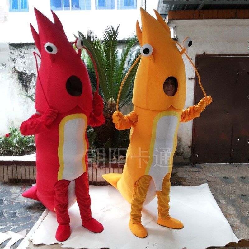 卡通人偶定制海洋动物道具开业宣传表演毛绒道具小龙.虾玩偶服装