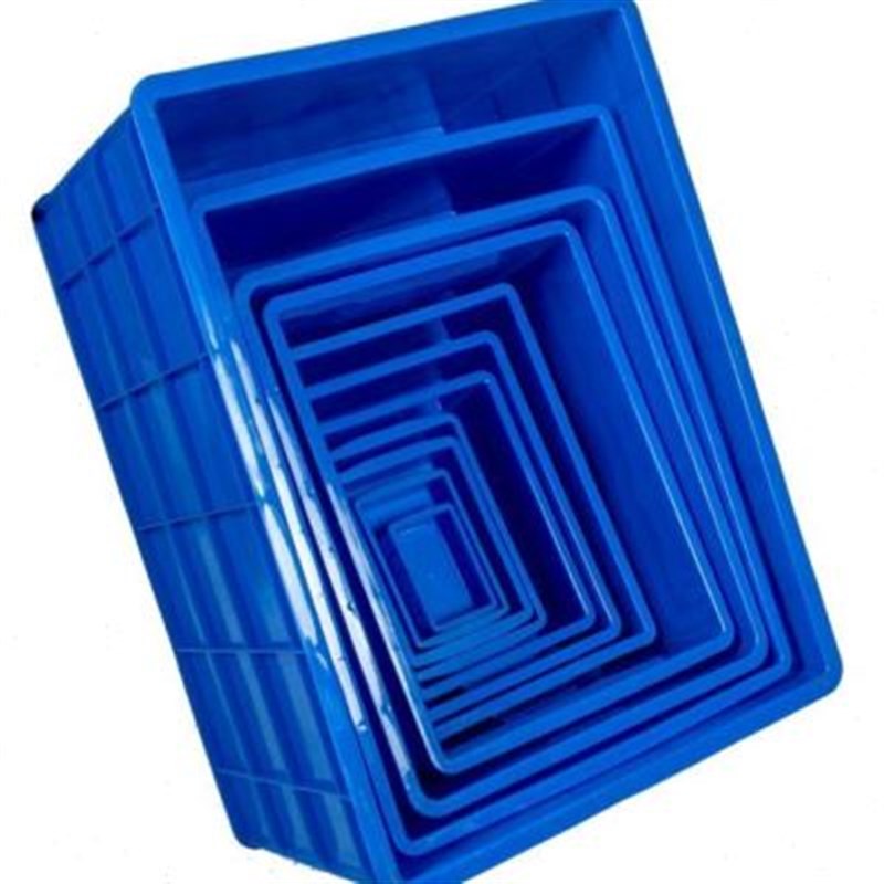 新品新款厂加厚大号塑料t周转箱长方形物流运输筐仓库框带盖小工