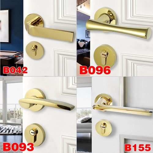 大葫芦58门锁室内门把手家用静音房门锁PVD金色分体实木门锁锁