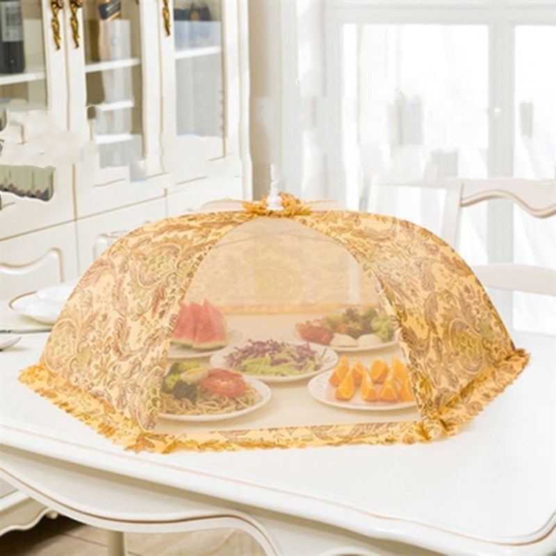 长方形餐桌罩盖菜罩伞折叠防蚊蝇饭菜罩食物罩长方形大号纱网透气