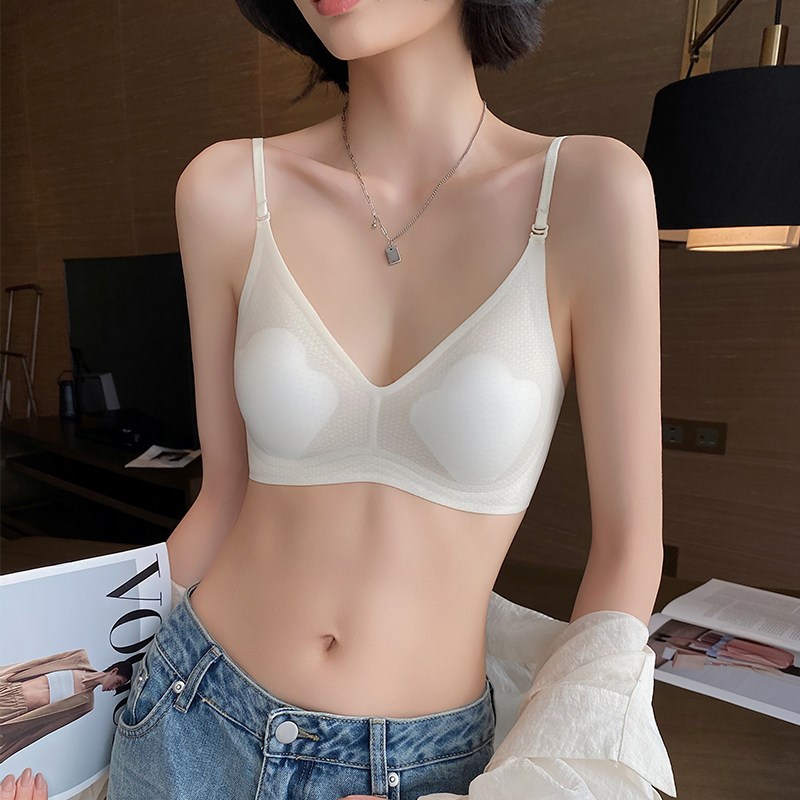 【贝壳杯】无痕凉感内衣女夏薄款显胸G小无钢圈超薄透气美背文胸