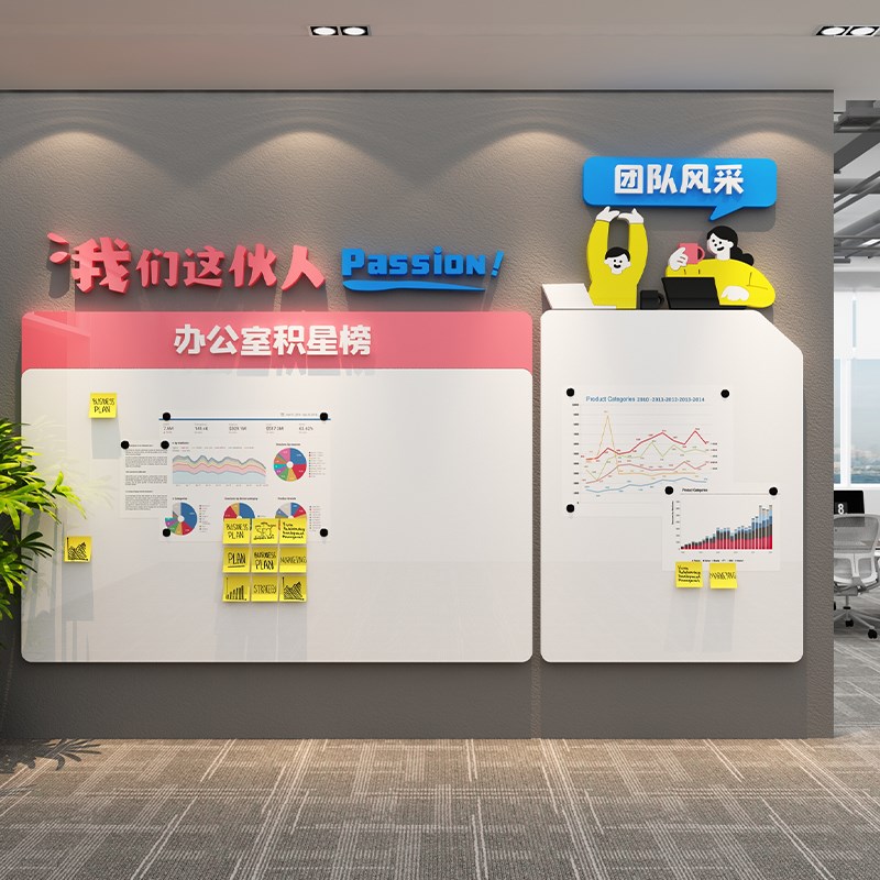 企业文化办公室司员工风采墙x面装饰氛围布置展示照片毛毡形象告