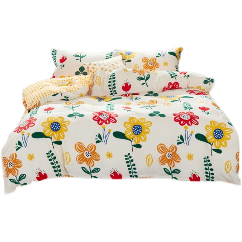 全棉纯棉三四件套网红ins1.6x1.8x2.0x2.1x2.2x2.3x2.4米被套被罩