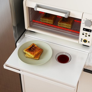 厨房抽拉式微波炉置物架抽屉托盘托板烤箱烤盘收纳架台面延伸支架