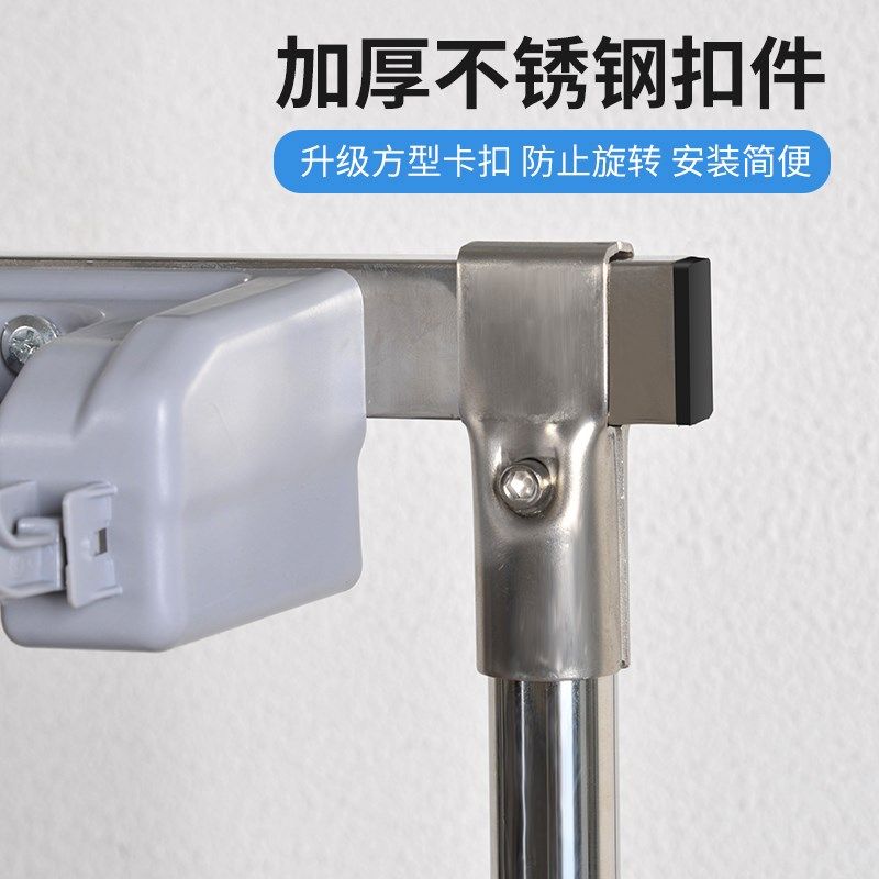 移动落地拖把架不锈钢置物架商用拖布架教室清洁卫生间挂钩扫把架