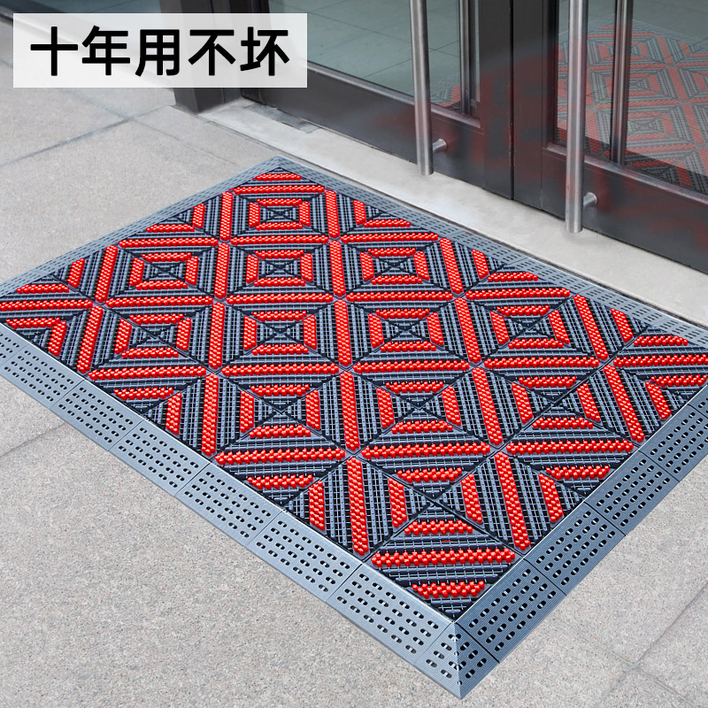 酒店入户地垫高级感耐脏防滑地毯商场门口垫子进门除尘脚垫可拼接