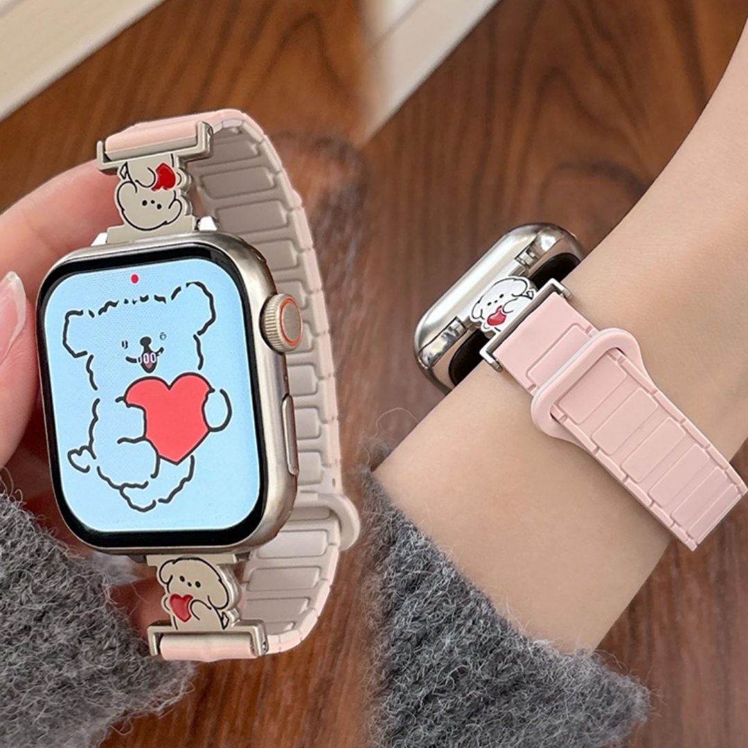 新款卡通可爱小众爱心小狗表带